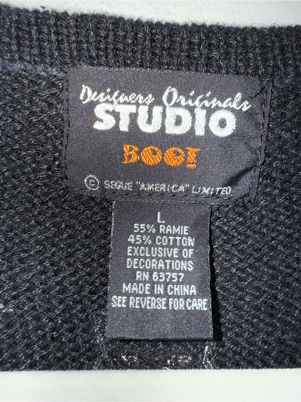 Designers Originals Studio Boo Halloween Sweater Vest-Vintage-Size Large - Picture 6 of 8